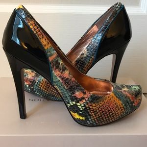 BCBGeneration Snake Print Pumps
